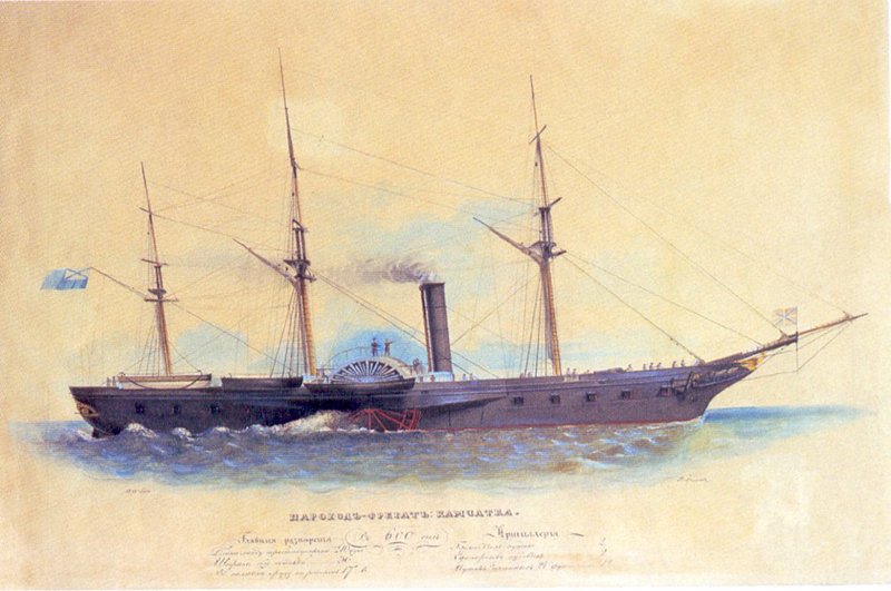 Пароходофрегат "богатырь". 1836г.