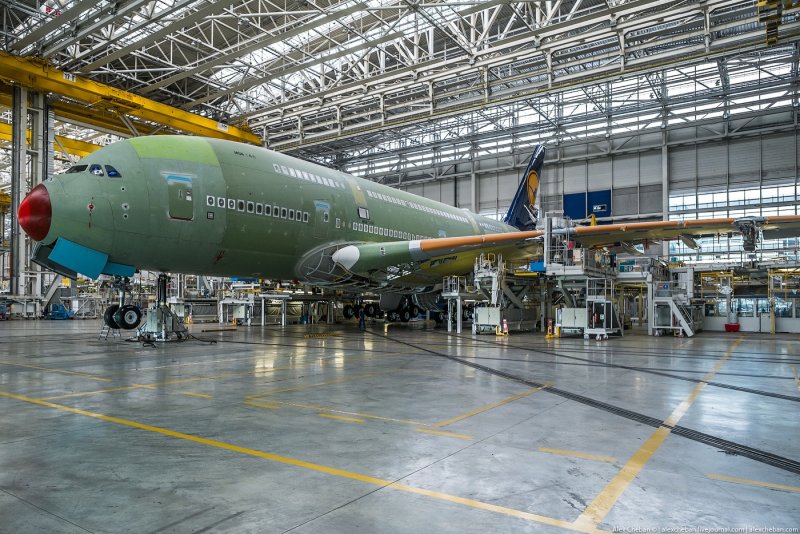 Сборка самолета Аэробус а380