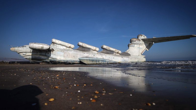 Экраноплан Лунь в Дагестане