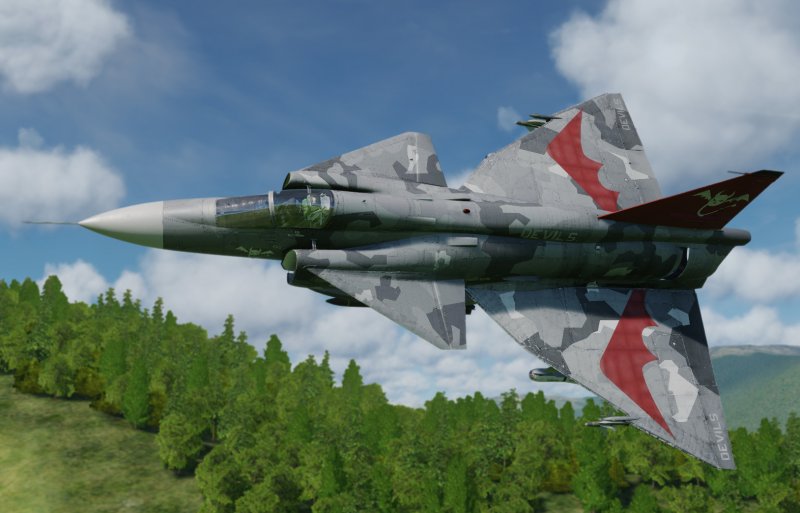 Фон с истребителем Viggen
