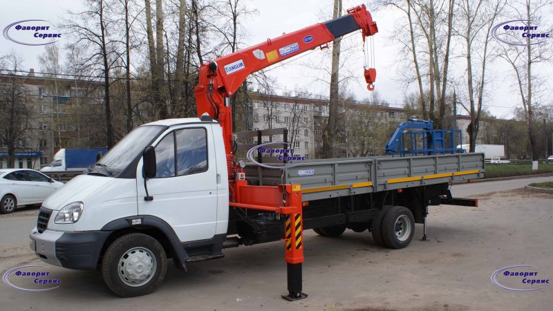ГАЗ 3309 бортовой КМУ