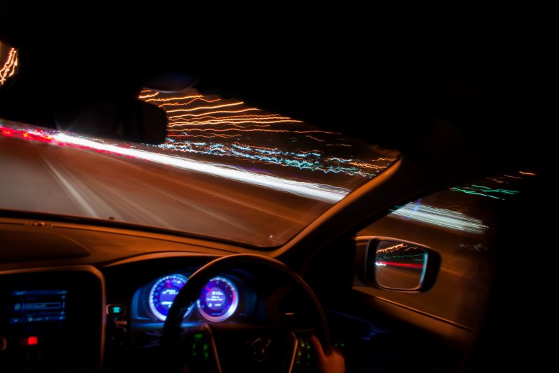 Ночной вид из автомобиля