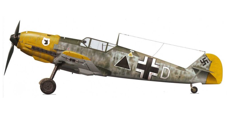 Jg27 bf109 e7 Black 1