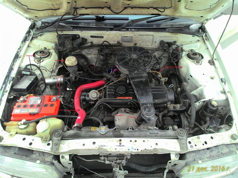 Mitsubishi Colt 1.3 под капотом