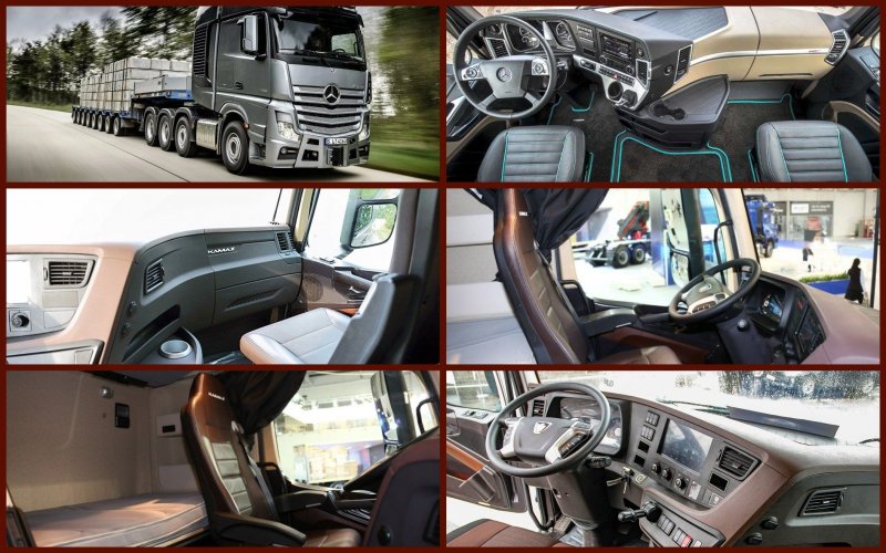 Новый КАМАЗ 54901 кабина внутри