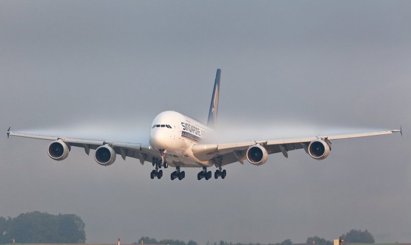 Airbus a380 взлет