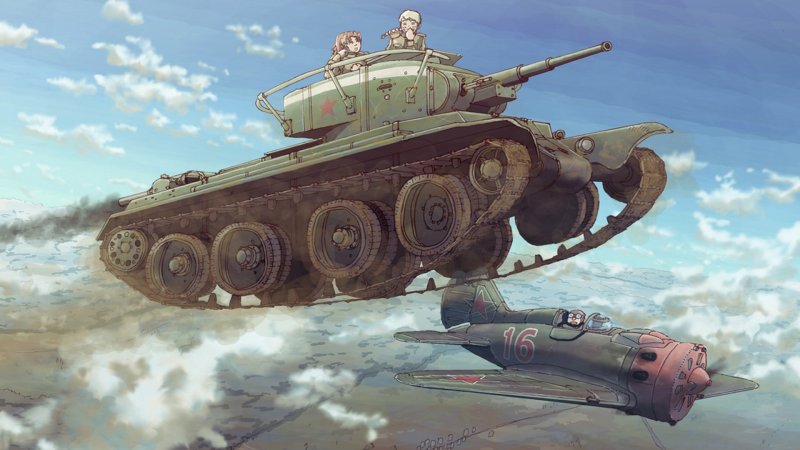 Ретро футуристический летающий танк