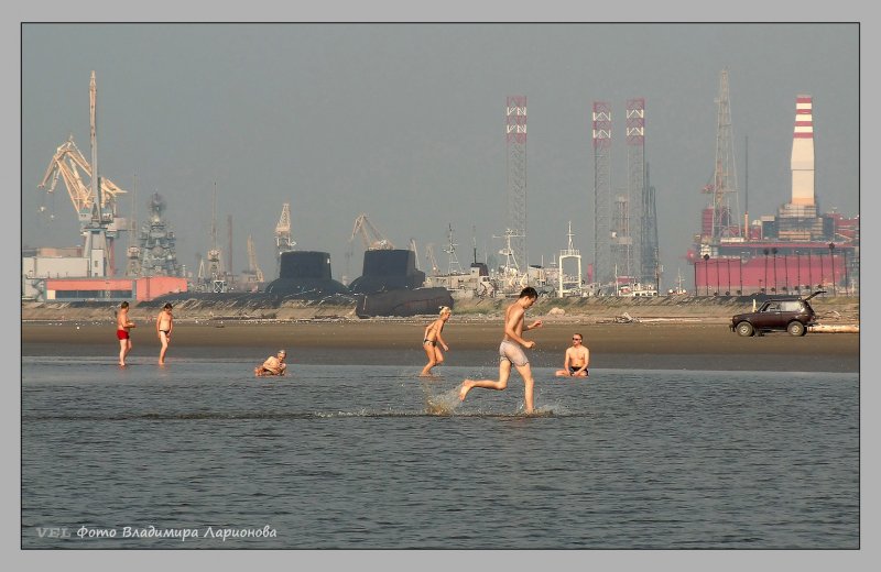 Северодвинск пляж подводная лодка