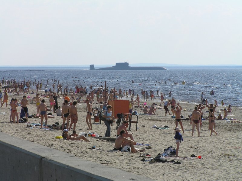 Северодвинск пляж подводная лодка