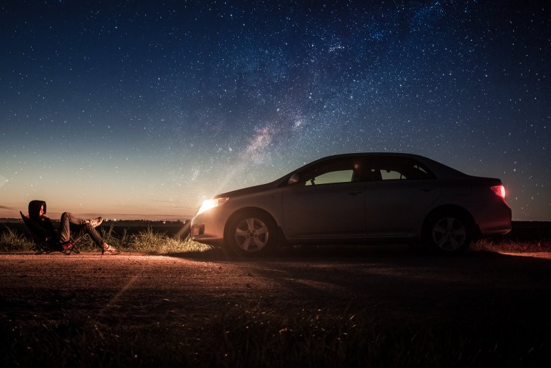 Ночная дорога автомобиль