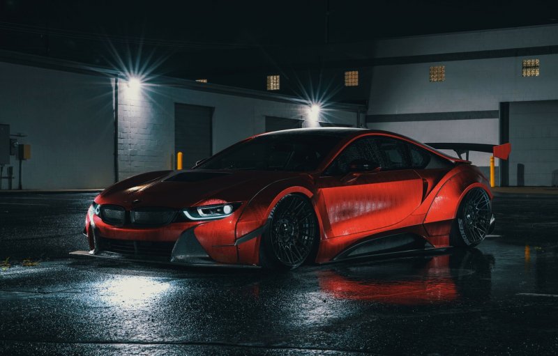 БМВ i8 неон