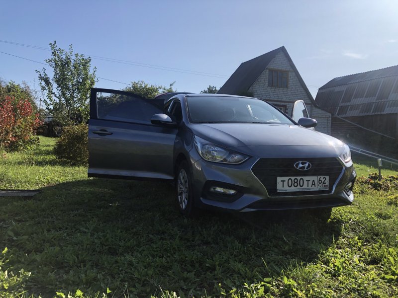 Hyundai Solaris 2020 мокрый асфальт