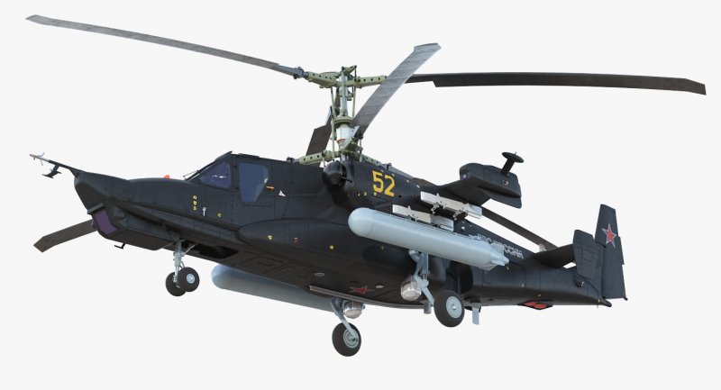 Вертолёт ка-52 Аллигатор белый фон