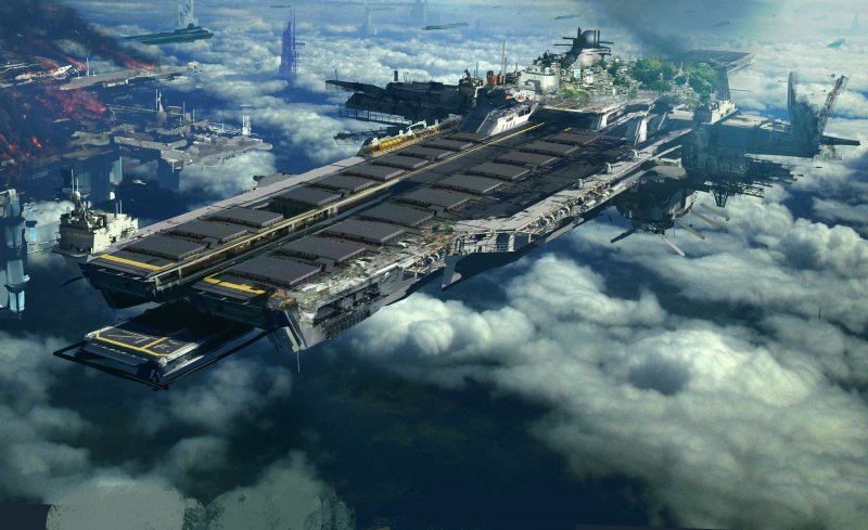 Космический корабль авианосец Sci Fi