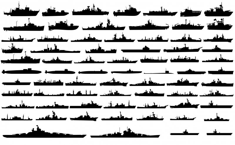 Силуэты кораблей ВМФ США