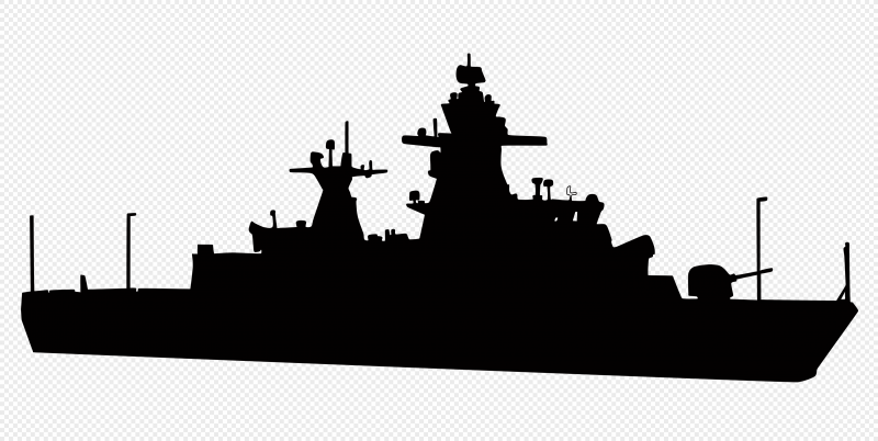 Силуэт боевого корабля