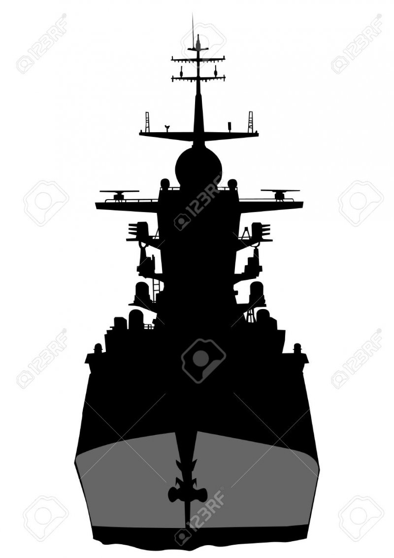 Силуэт боевого корабля