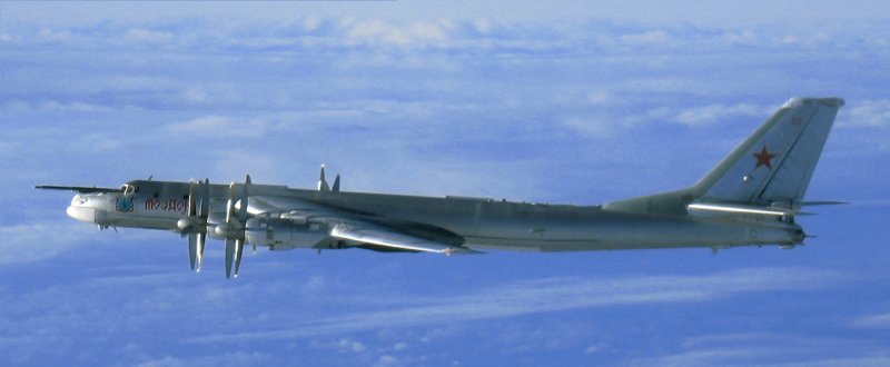 Ту-95 бомбардировщик вид сбоку
