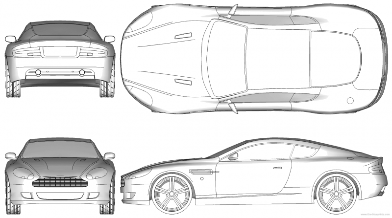 Aston Martin db11 чертёж