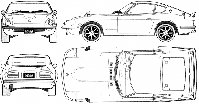 Nissan 240z чертеж