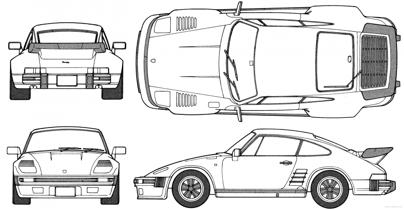 Порше 911 чертеж