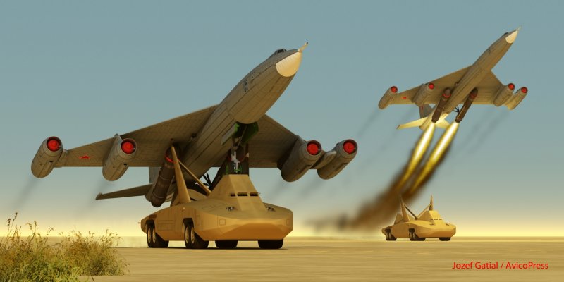 Гигантский сверхзвуковой бомбардировщик м-50,
