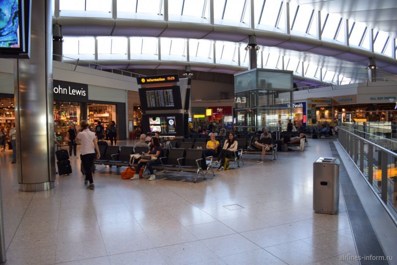 Аэропорт Хитроу Лондон внутри