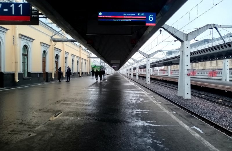 Перрон Московского вокзала СПБ