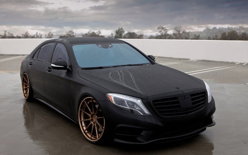 Mercedes w222 чёрный матовый
