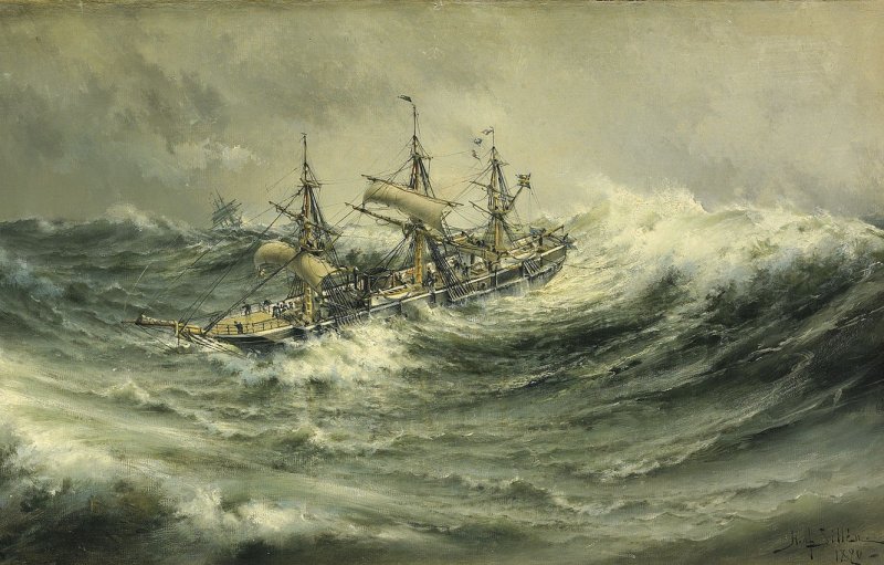 Художник-маринист Herman Gustav Sillen