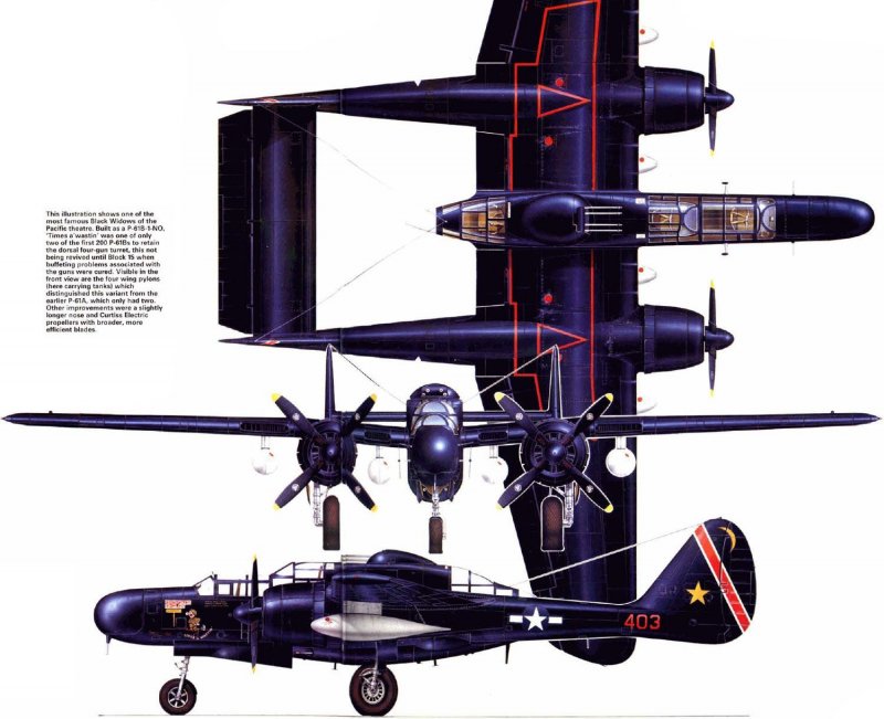 Кругозор ф170 p-61 Black Widow