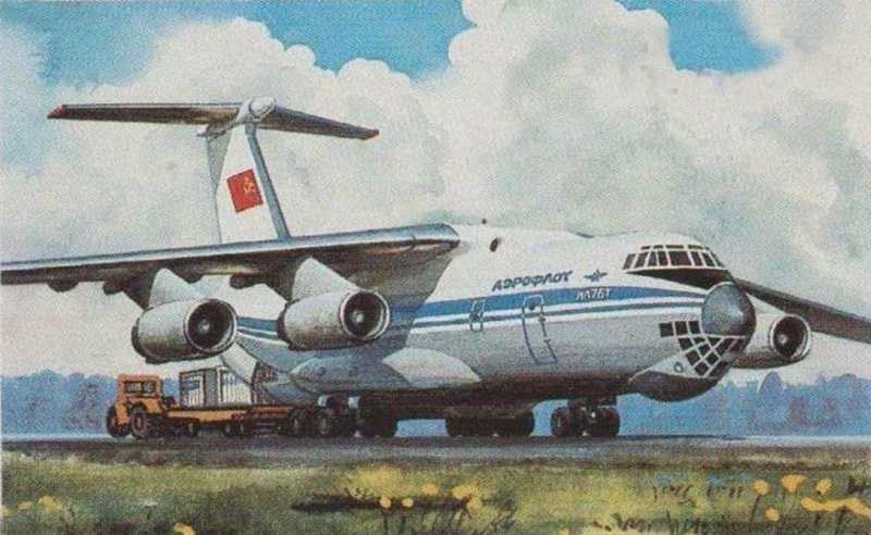 Ил 76 на белом фоне