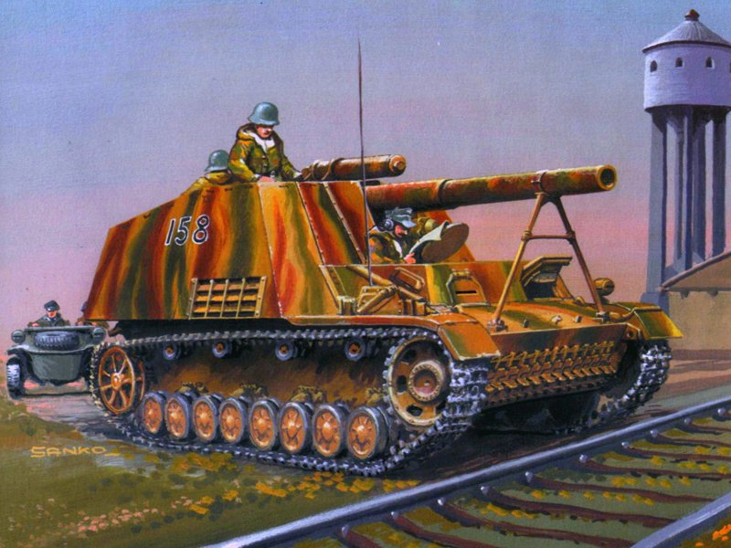 Hummel самоходная Артиллерийская