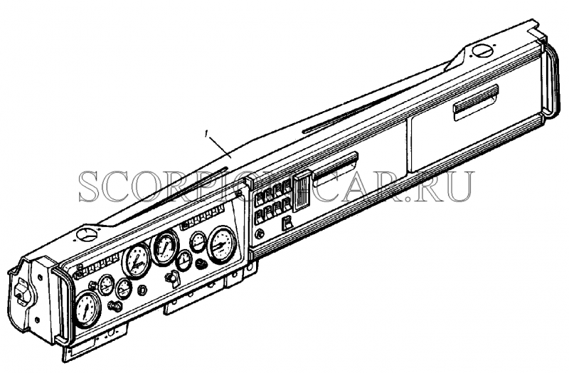 Приборная панель КАМАЗ 5320 на ГАЗ 3307