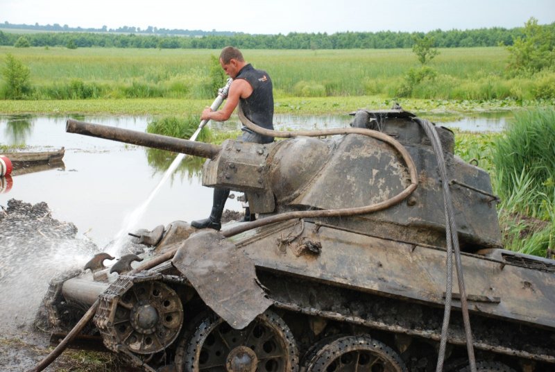 Т-34 подъем танка Карелия