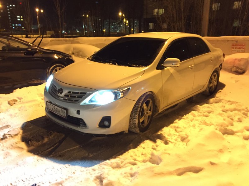 Тойота Королла е150 зимой