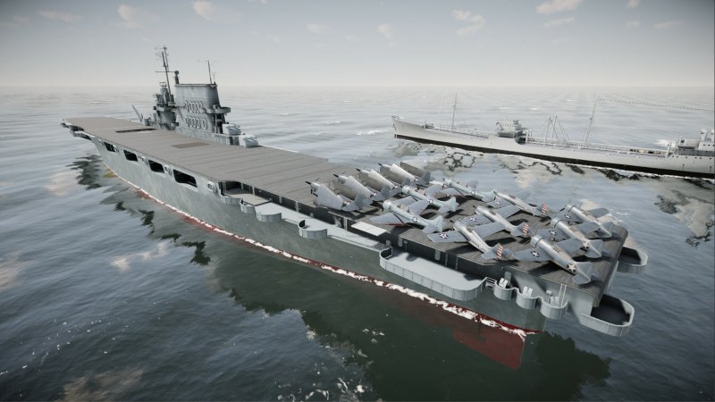 USS Nimitz CVN-68 ночные огни