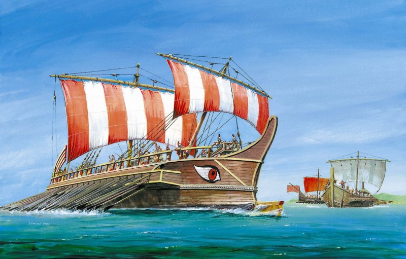 Римская трирема корабль