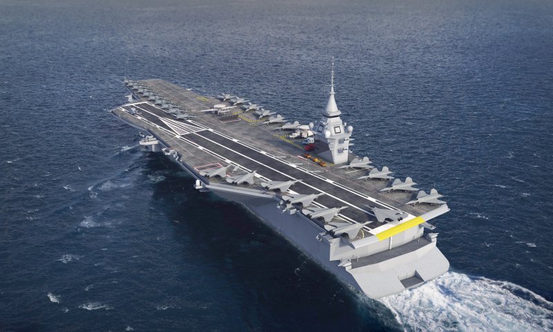 Модель французского авианосца DCNS