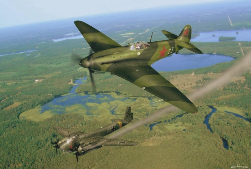 Як-7б истребитель