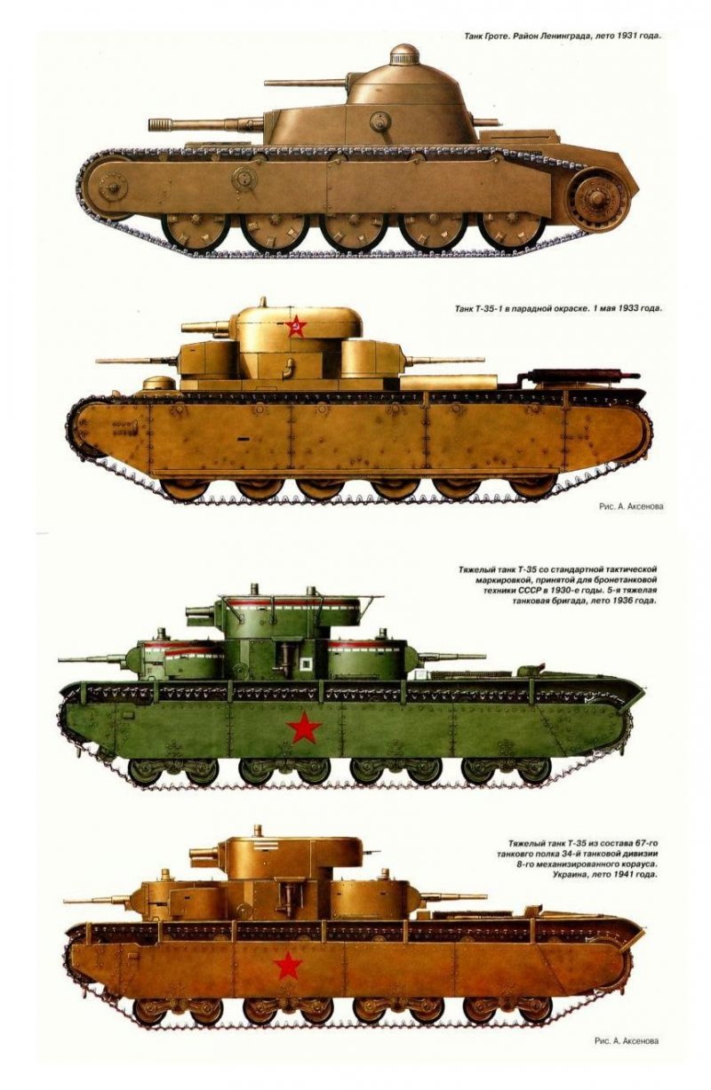 Танк т 35 сбоку