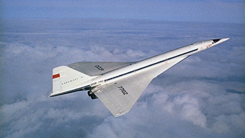 Модель сверхзвукового самолёта ту-144 вид с кабины
