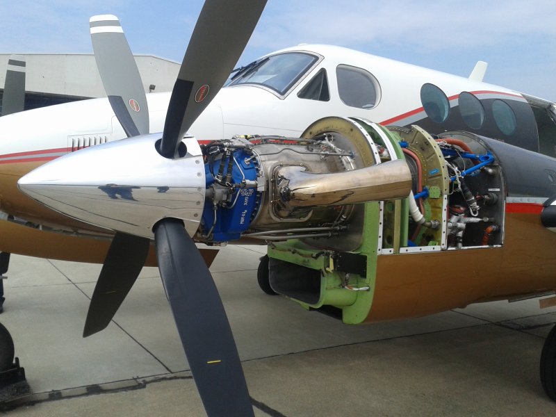 Turboprop engine plane