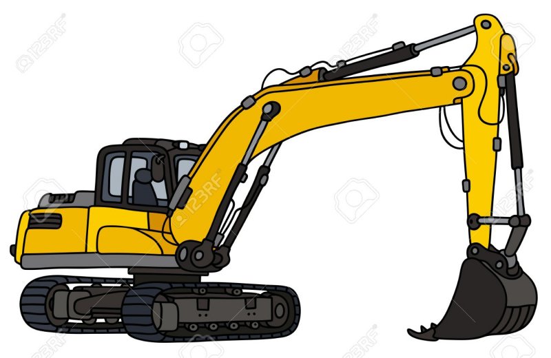 Трактор JCB вектор