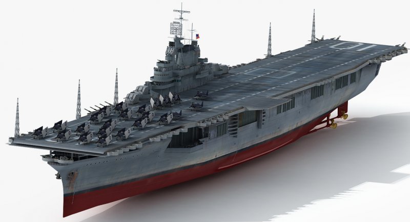 Модель корабля USS Yorktown CV-5