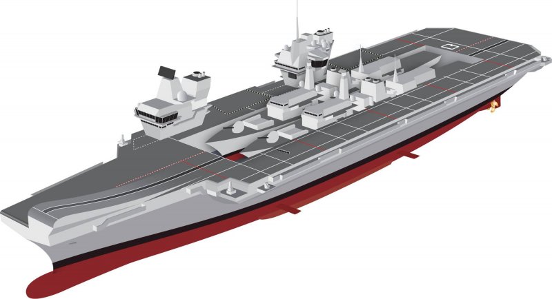 Модель авианосца HMS Queen Elizabeth