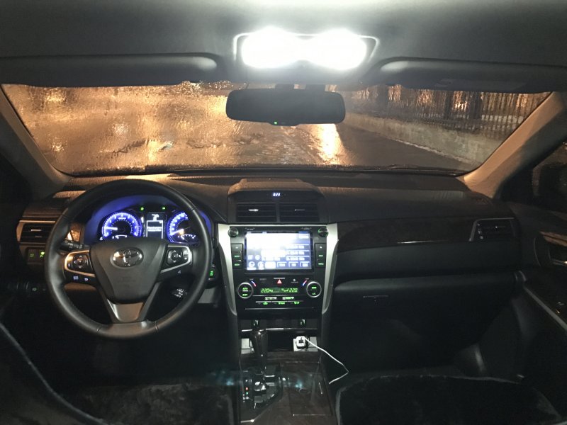 Toyota Camry 2012 салон подсветка