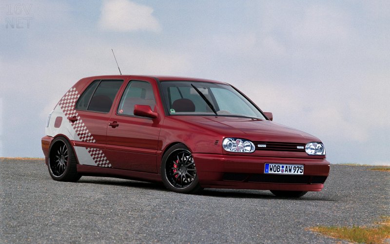 VW Golf mk3 голубой