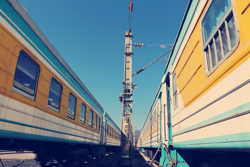 Электричка голубой мост