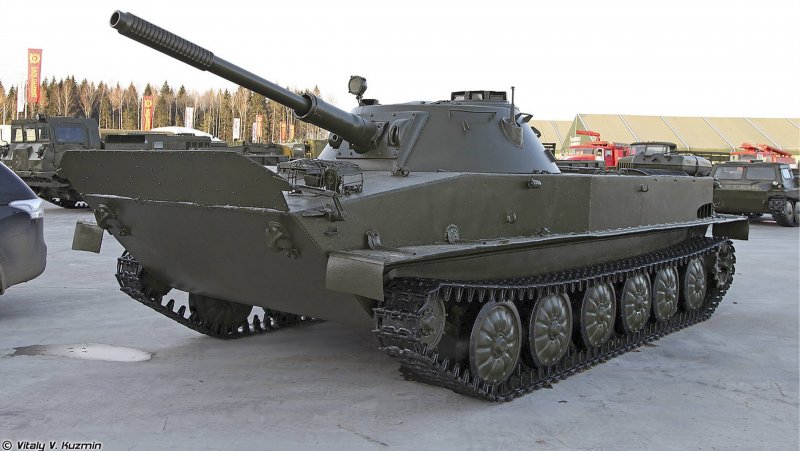 Советский плавающий танк пт-76